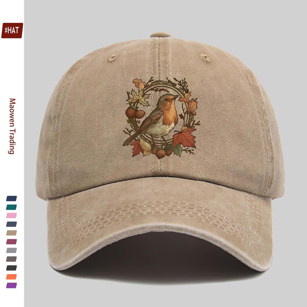 pc Cartoon Bird Pattern Printed Baseball Cap Comfortable Fashion Decor Hat Trendy Lightweight Accessory Adjustable Golf Hat