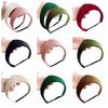 Elegant Velvet Crown Headband Unique Multiple Colors Smooth Texture Headwear Retro Style Soft Hairband