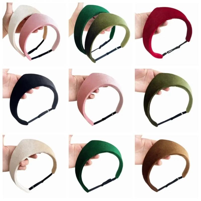 Elegant Velvet Crown Headband Unique Multiple Colors Smooth Texture Headwear Retro Style Soft Hairband