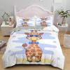 Cartoon Giraffe Tropical Animals Comfortable Duvet Quilt Cover Pillowcase Bedding Set Children Bedroom Decoration Home Textile