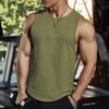Men Vest Round Neck Sleeveless Slim Fit Camisole Solid Color Casual Summer Tops Fitness Outdoor Sports Vest