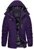 Winter Fleece Mountain Outdoor Windproof Soft Shell Snowboarding Purple JP 2XL [KEFITEVD] Women's Clothing, Lining, Parka, Military, Jacket, Jacket,