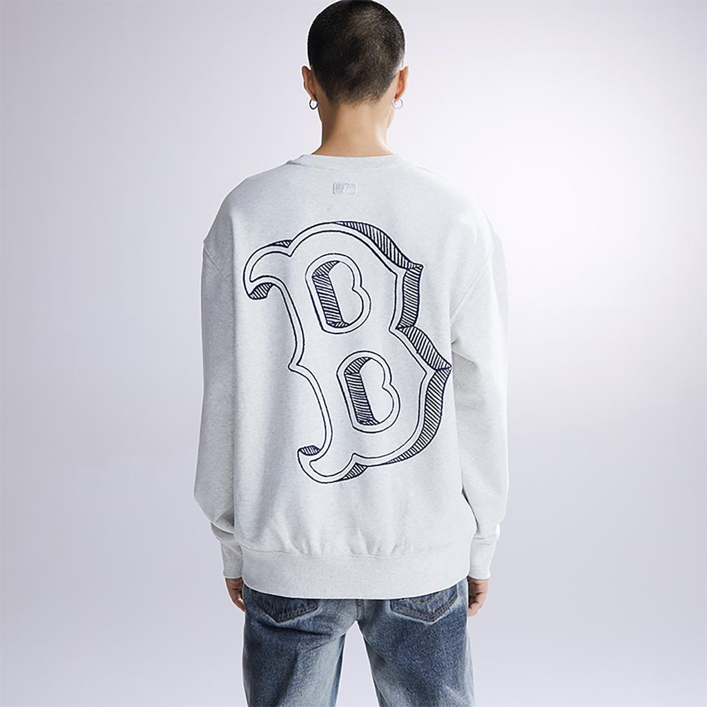 New MLB Boston Red Sox Sweatshirts Unisex Light Gray 3AMTB0434-43MGL