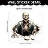 Halloween Wall Stickers 3D Effect Broken Wall Zombies Broken Wall Floor Stickers Pvc Self-Adhesive Bedroom Living Room Horror