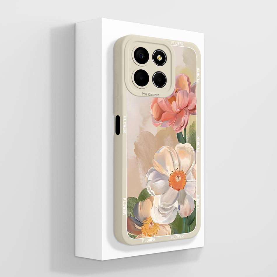 Чехол для Honor X8 X8B X8A Креативный чехол с рисунком для HonorX8B Honor X 8 5G Funda Мягкий жидкий силикон Защита от падения Задняя крышка телефона