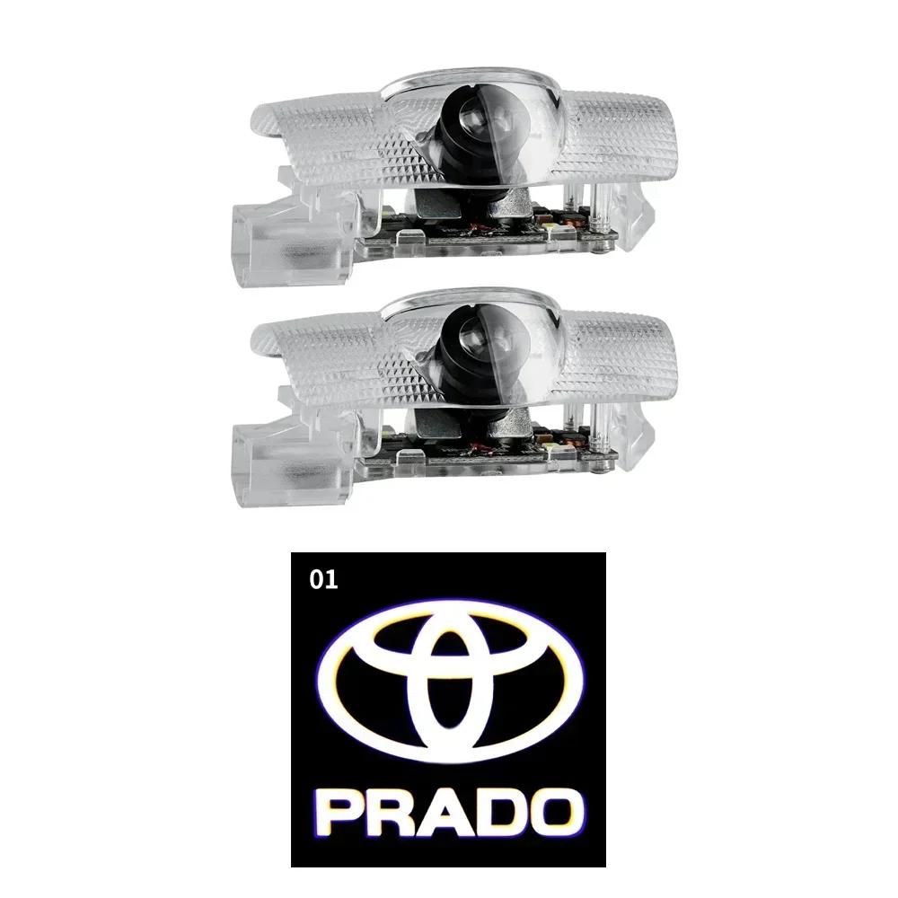Toyota 2026 New Hub Caps 2PCS Car LED Welcome Lamp with Toyota Logo Door Ghost Shadow Light Laser Projector Car Sticker