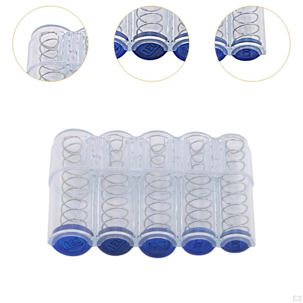 Коллекционный кейс-бокс 10 шт., 20 шт., 50 шт., 1 евро, 2 евро Офисный диспенсер для хранения