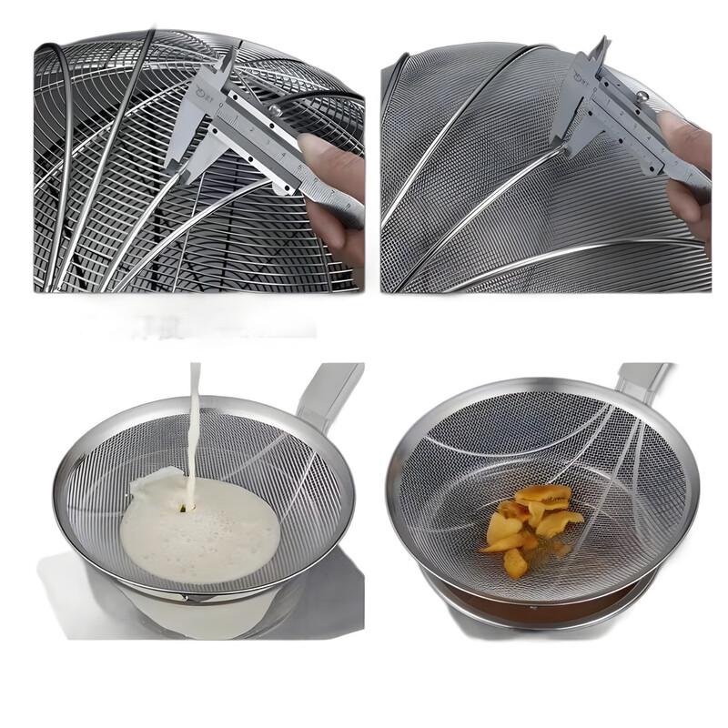 Bamboo Handle Fine Mesh Skimmer Strainer