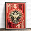 Make Art Not War поп-арт ретро плакат художественная роспись искусство украшение гостиной картина