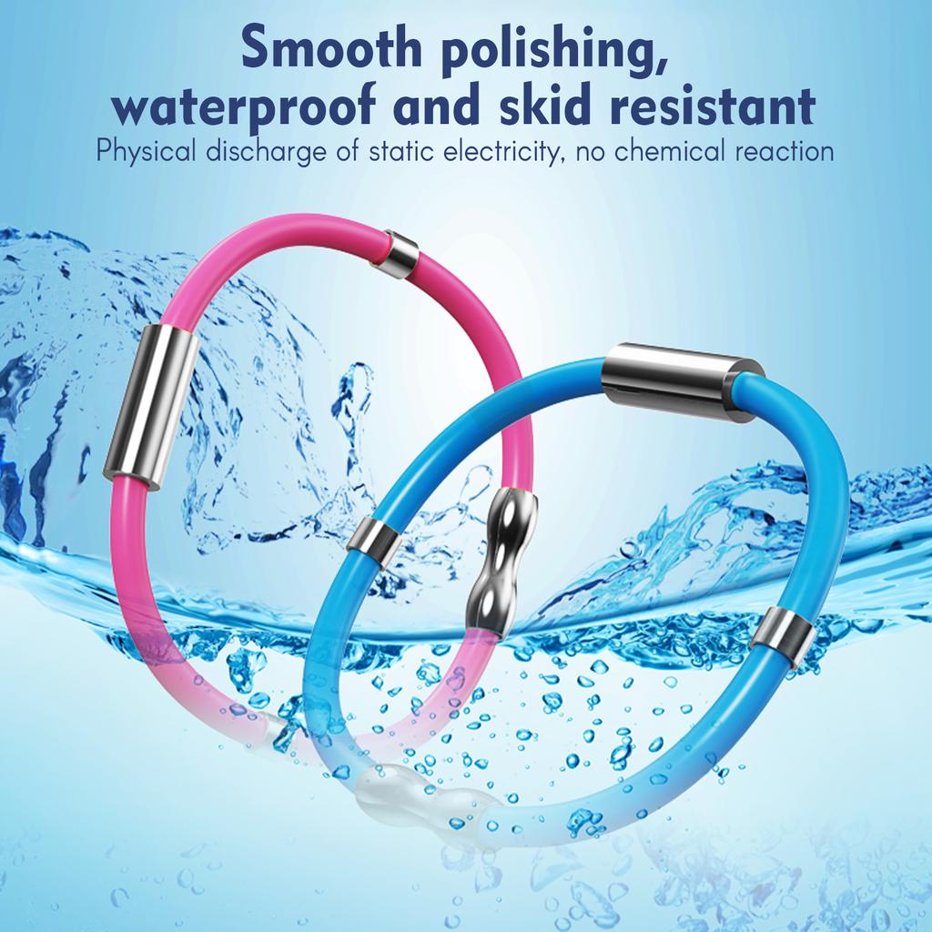 Anti-Static Bracelet Wrist Straps Band Rubber Bracelets Reusable Adjustable Eliminate Body Static