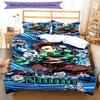 3pcs Custom Name Demon Slayer Bedding Set Duvet Cover Closure Includes 1 Duvet Cover & 2 Pillowcases, Soft and Comfortable for All Seasons.