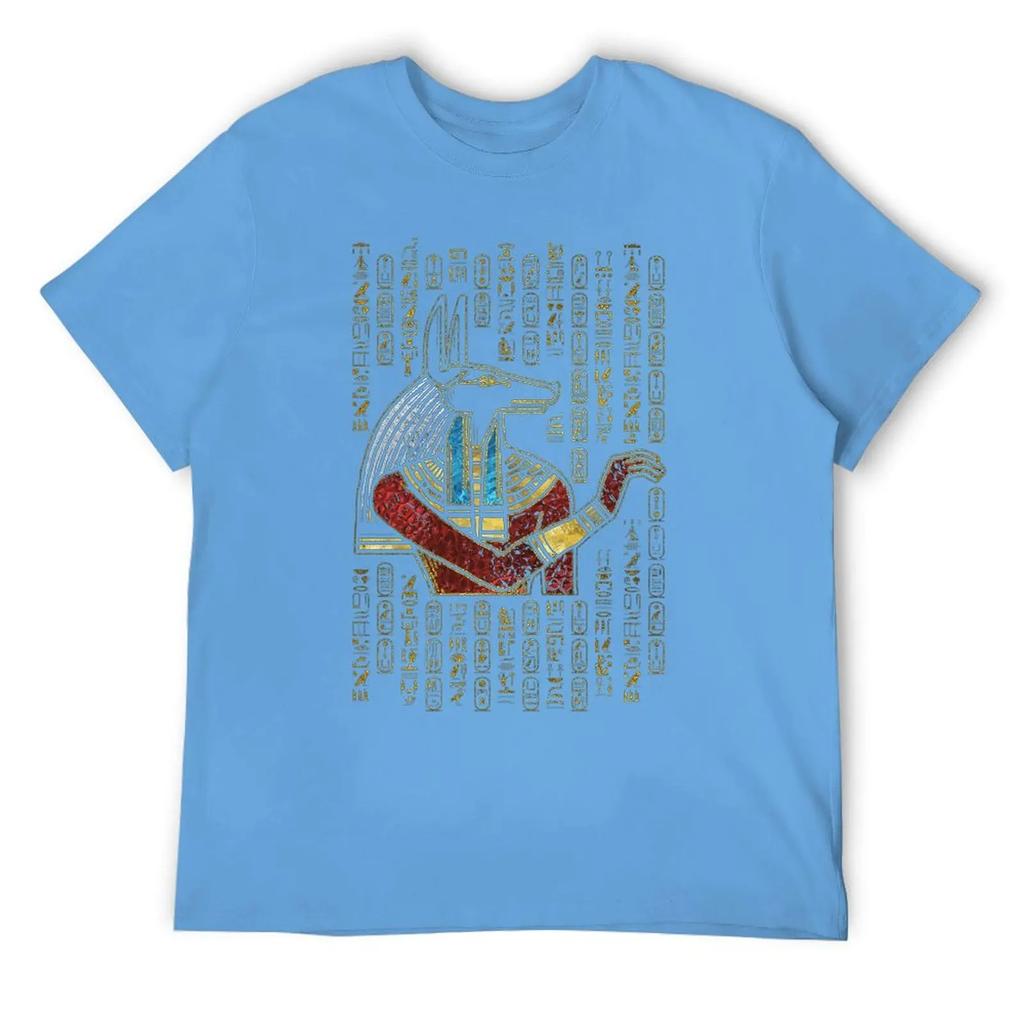 Egyptian Anubis Ornament Classic For Sale T-shirts Funny Graphic T-shirt Crewneck Motion Nerd Leisure Eur Size