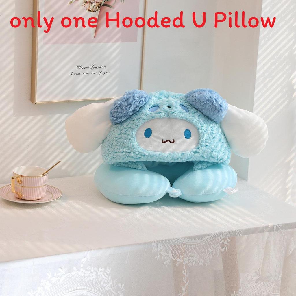 Подушка для шеи в форме буквы U Hello Kitty с милой шапочкой для путешествий и отдыха в офисе
