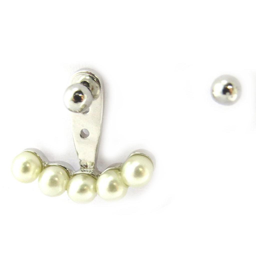 Les Trésors De Lily [M9921] - Earlobe + Ivory 'Sissi' Silver Earring