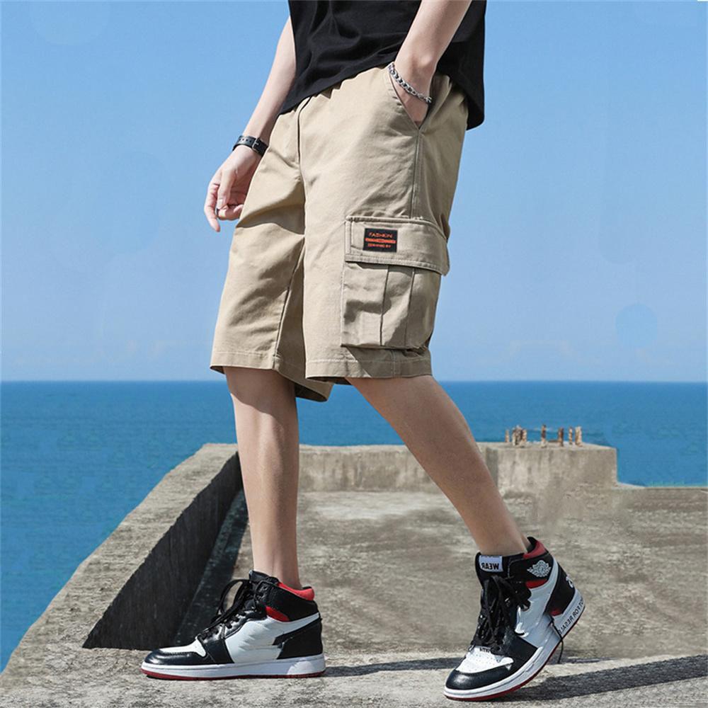 M-5XL брендовые мужские трендовые шорты-карго, мужские шорты с карманами и буквенным принтом, новые летние модные повседневные прямые шорты, мужские Ropa Hombre