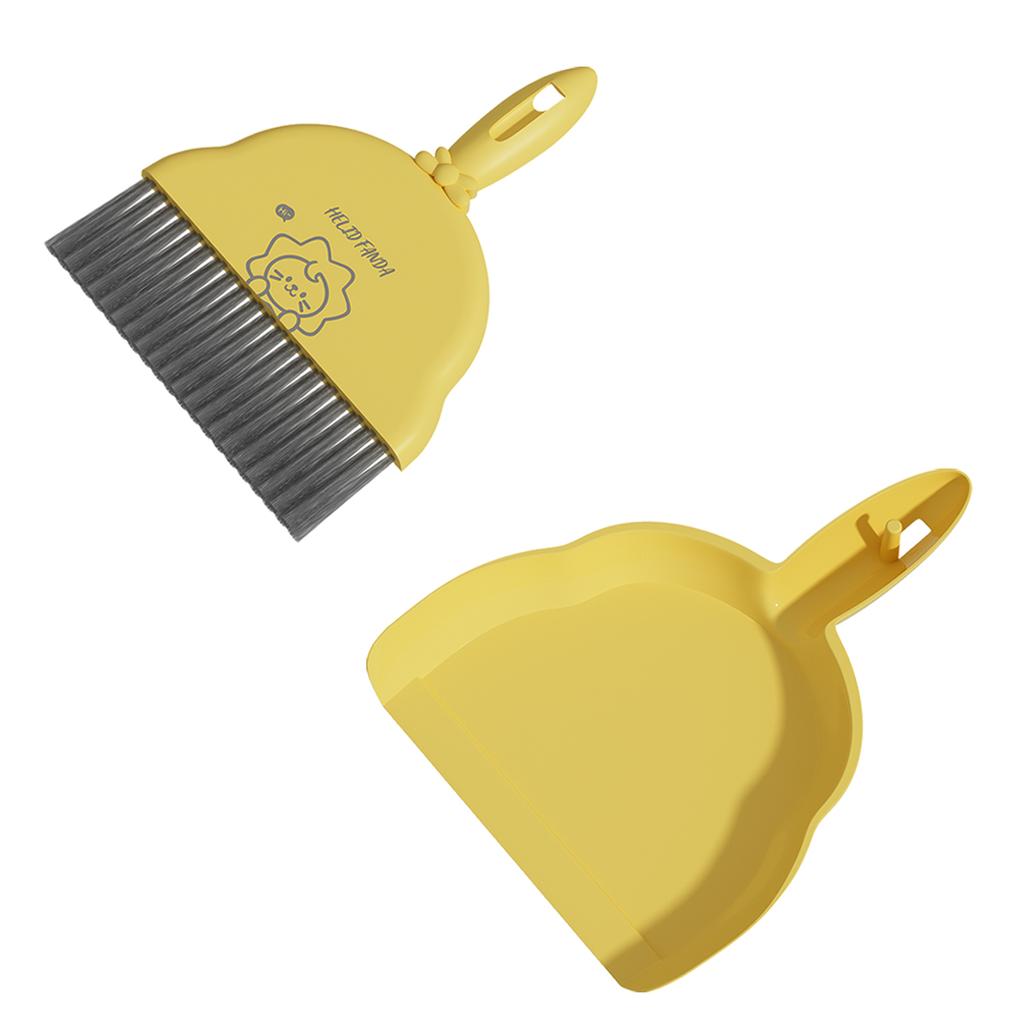 1 Набор Мини Милый Набор Веник и Совок Бытовой Ручной Подметальная Щетка с Совком для Мусора Инструменты для Уборки Стола