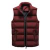 Men  Winter Fashion Stand Collar  Color Waistcoat Vest Jacket Top Coat