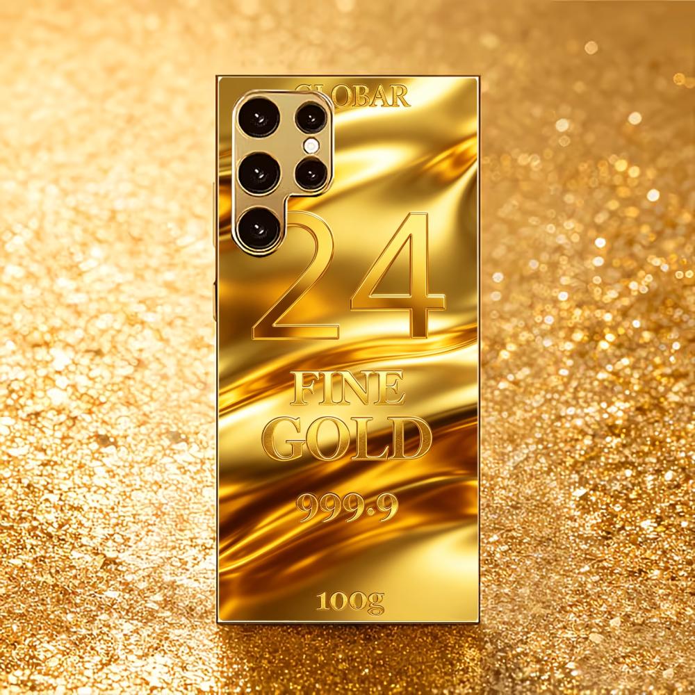 Стильный противоскользящий чехол для телефона 24K Gold s26 ultra case s25 ultra case стекло для Samsung Galaxy S26 S25 S24 S23 S22 FE Ultra Plus
