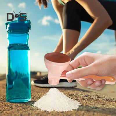 Мерная ложка с воронкой 2-в-1, противопроливаемая воронка, ползунок, кухонная ложка для измерения сухого молока, кофе, протеинового порошка