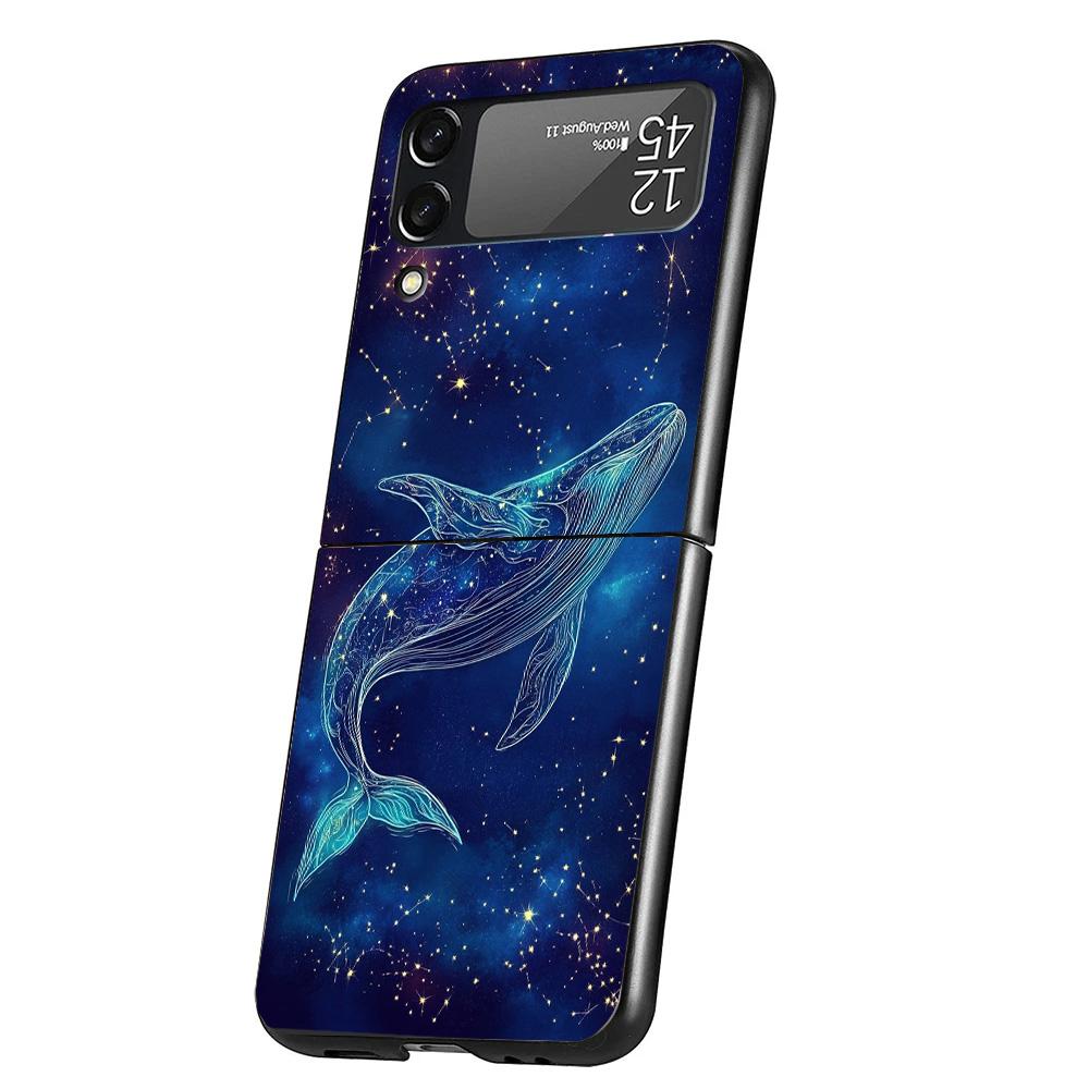 Humpback Whale Sea Giant Cover Phone Case For Samsung Galaxy Z Flip 7 6 5 4 3 5G Flip7 Flip6 Flip5 Flip4 Flip3 Black Fundas Shel