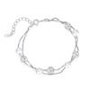 S925 Sterling Silver Double-Layered Starry Pearl Bracelet for Women - High-End, Elegant Design