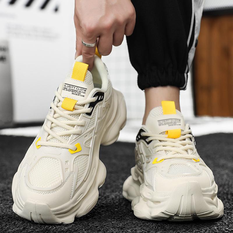 Папины туфли мужской летний стиль противоскользящие дышащие износостойкие модные с защитой от запаха спортивные повседневные туфли для увеличения роста