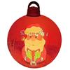 24 Inch Inflatable Christmas Ball Ornament Large Clear Blow Up Ball Christmas Decoration with Snowman Santa Tree Inside for Holiday Yard Lawn Decor
