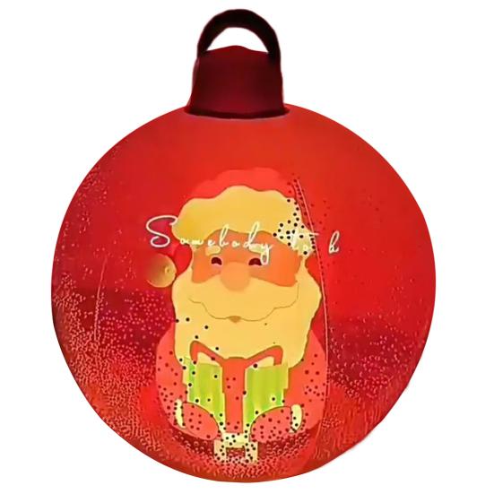 24-дюймовый надувной елочный шар, большая прозрачная надувная сфера, рождественское украшение со снеговиком, Сантой, елкой внутри для праздничного двора, лужайки