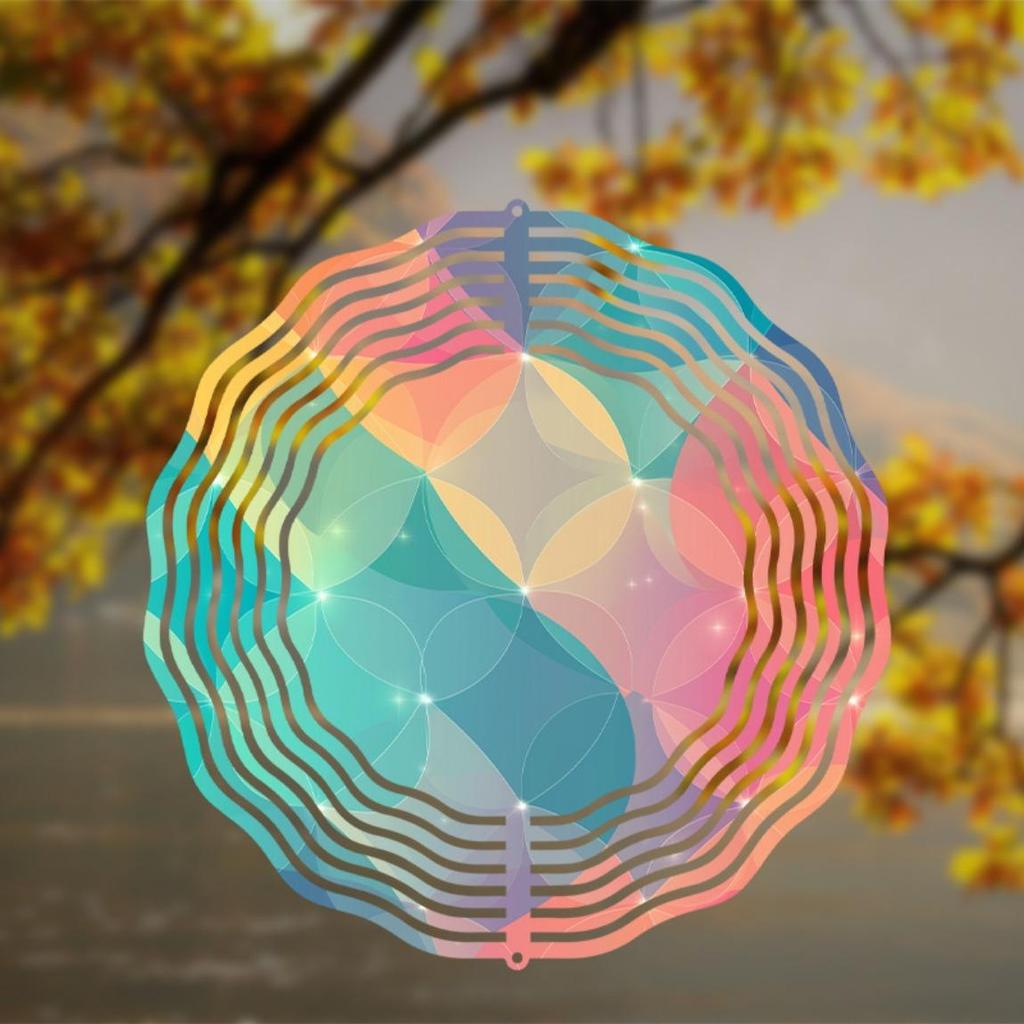 10-дюймовый музыкальный колокольчик с вращающимся на 360 градусов крючком для декора сада, балкона, патио. Батарея не требуется. Идеальный подарок на весну, лето.