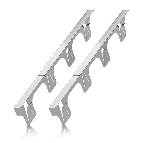 2 шт. Заглушка для зазора плиты из нержавеющей стали, Заполнитель зазора плиты для духовки и столешницы, Термостойкая заглушка для бокового зазора кухонной плиты и столешницы, Защита зазора плиты