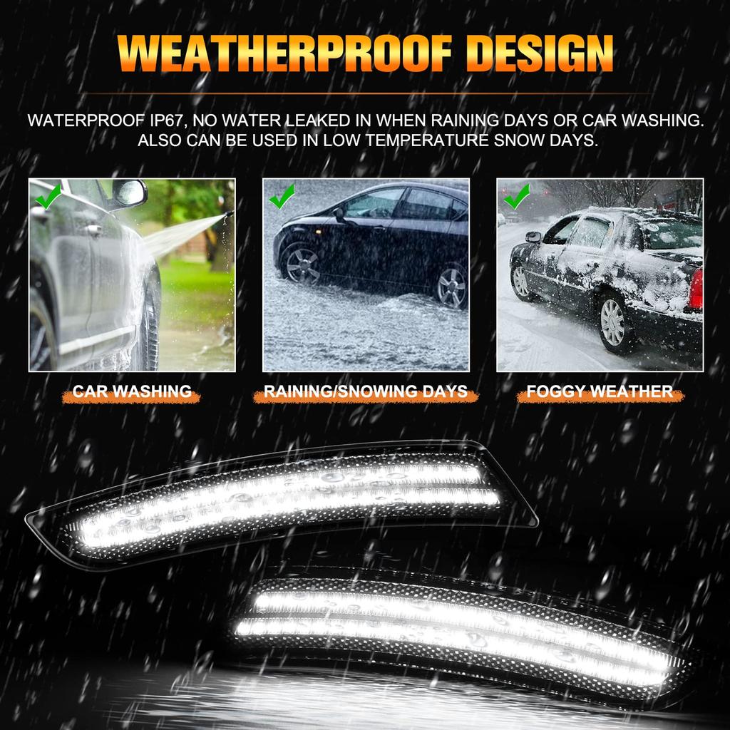 GemPro LED Side Markers for Toyota Land Cruiser 80 Sequential Turn Cornering Smoked Lenses Series, Signals, Lamps,