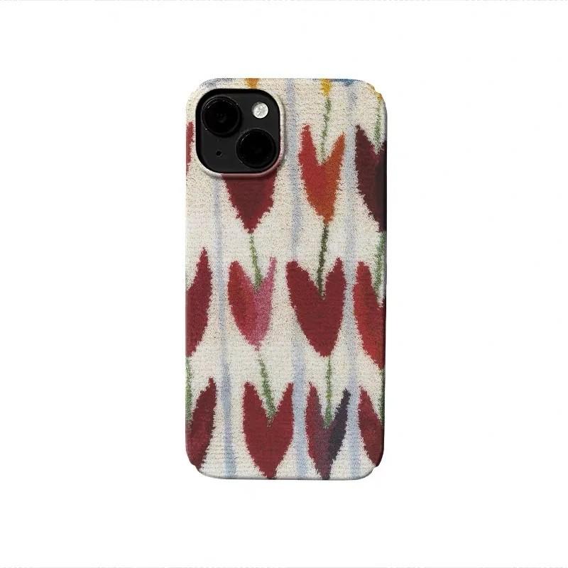 Роскошный корейский чехол Clmj Ins Красный Крест для iPhone 17 16 15 14 13 12 11 Pro Max Plus с глянцевой пленкой Жесткий чехол из поликарбоната