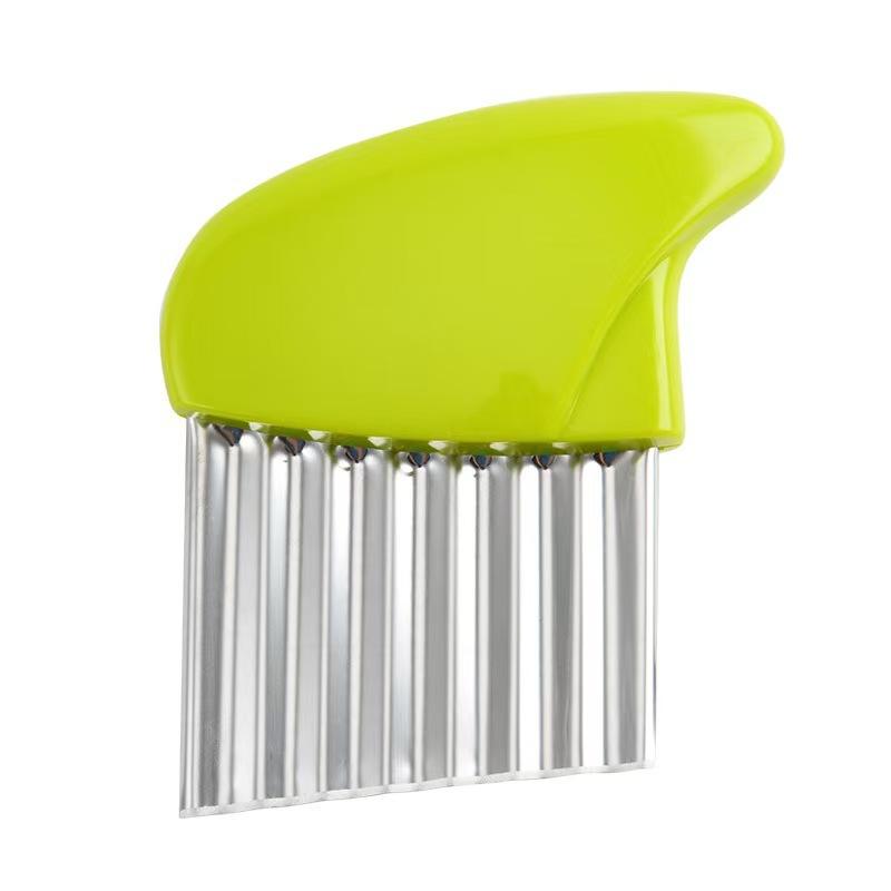 1 шт. Волнистый нож для нарезки лука и картофеля, рифленый нож для салата и картофеля фри, нож для нарезки картофельных долек, кухонные гаджеты