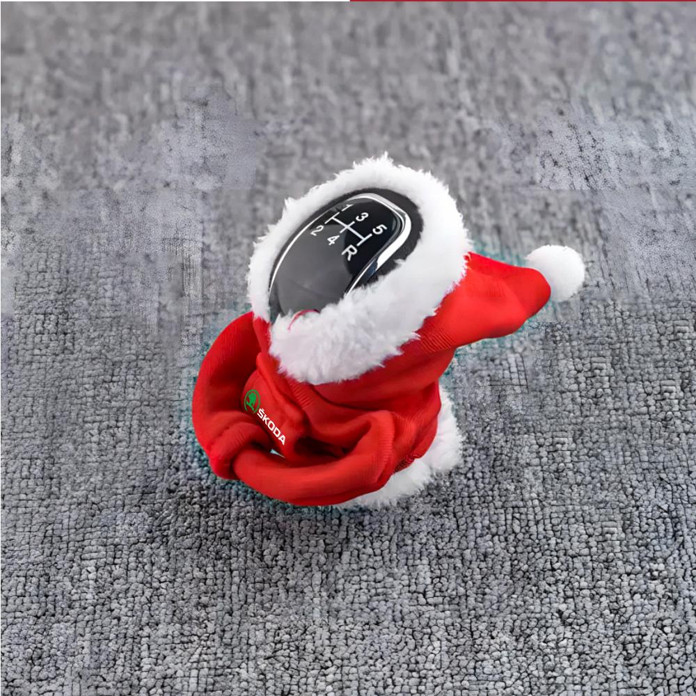 Car Gear Lever Shift Cover Shift Sweatshirt Hoodie Christmas Decoration For Skoda Rapid Octavia A5 7 RS Kodiaq Fabia Kamiq Karoq xknp33