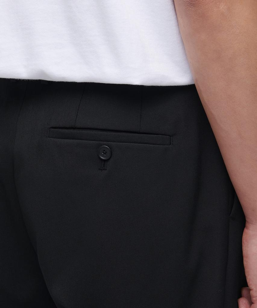 MUSINSA STANDARD Carrot Hidden Banding Crop Slacks [Black]