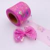 Рулон тюлевой ленты 90смx6см Разноцветные бабочки Блестящая Прозрачная Ручная работа Бант Туфли Сумки Сделай сам Сетка Декоративная лента Товары для дома