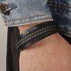 Men's Braided Leather Bracelet Multi-Layer Woven Windmill Rope Cuff Durable Cowhide Wristband
