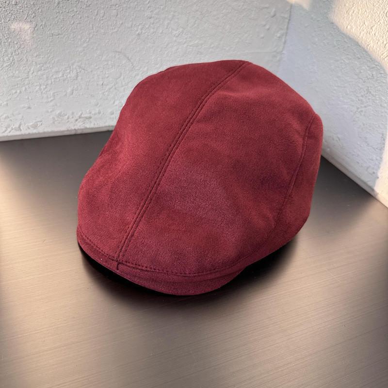Color Solid Fashion Duckbill Hat With Breathable Suede Fabric For Casual Women