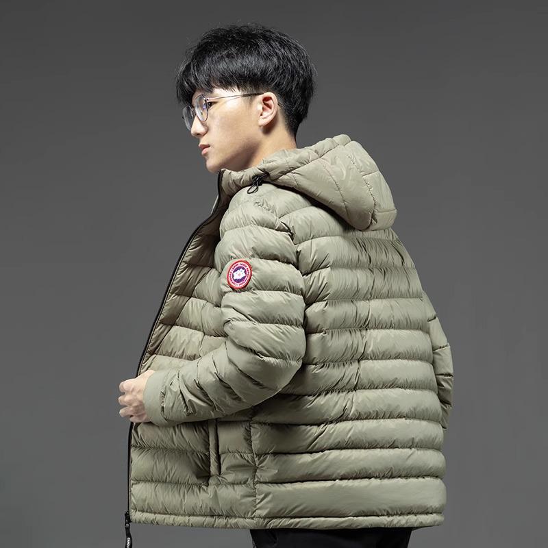 Мужская легкая пуховая куртка с капюшоном Canada Goose - Коллекция Осень/Зима 2025, Повседневная, Спортивная, Универсальная Мода.