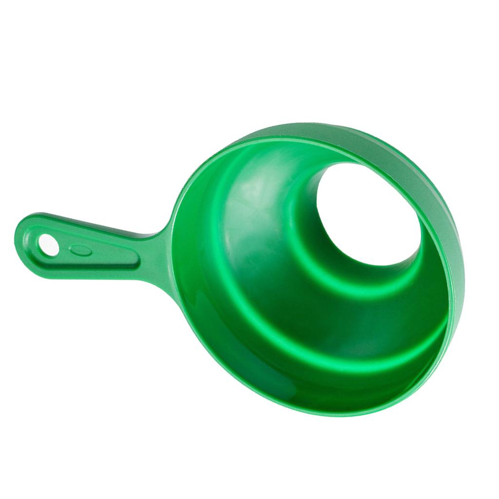 Силиконовая кухонная воронка складная многофункциональная с широким горлом зеленая