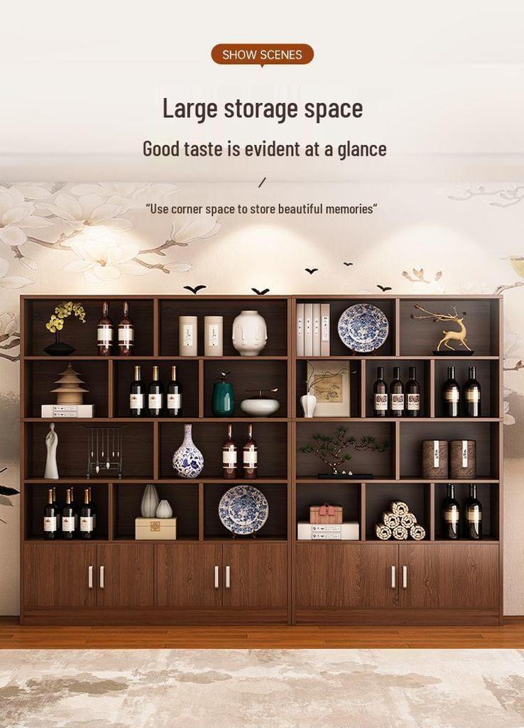 Compact Display Cabinet: Curio, Bar Counter, Wine Rack, Bookshelf for Home