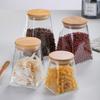 Квадратный стеклянный герметичный контейнер для хранения продуктов, контейнер для молочной смеси, контейнер для хранения зерна, банка для чая, контейнер для хранения конфет