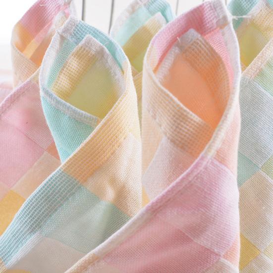 Хлопковое клетчатое квадратное полотенце маленькое 10"x10" полотенце для лица впитывающее красочное клетчатое мочалка для дома кухни умывания лица вытирания пота