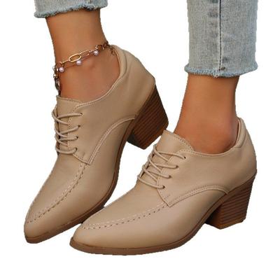 Модные мягкие кожаные туфли на среднем каблуке с ремешками, одинарные туфли на толстом каблуке, четыре маленьких кожаных туфельки, женская обувь оптом