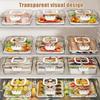 Yousheng Контейнер для снеков Штабелируемый контейнер для приготовления еды с крышками Прозрачный пластиковый контейнер для хранения продуктов Компактный контейнер для приготовления еды Контейнер для хранения на кухне