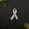 Awareness Black Ribbon Pin Rhinestone Crystal Funerals Memorial Pin  Funeral