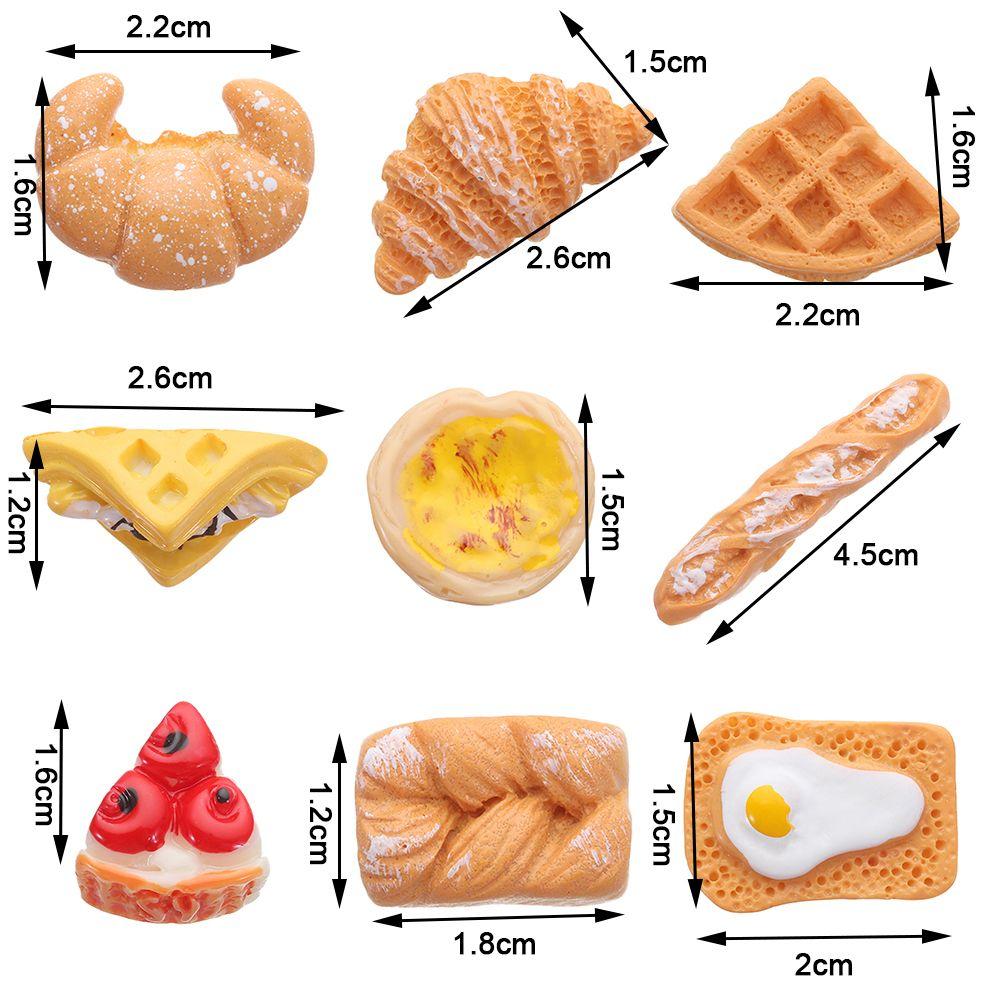 Изготовление ювелирных изделий Аксессуары Модель Кукольного домика Миниатюрный Завтрак Еда Игровая Имитация Еда Мини Хлеб