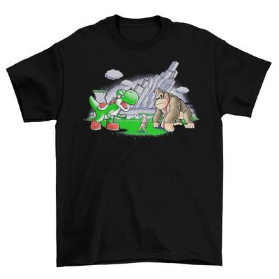 Футболка Yoshi King Kong Donkey Kong Унисекс Хлопок Смешные Размеры Персик Nintendo