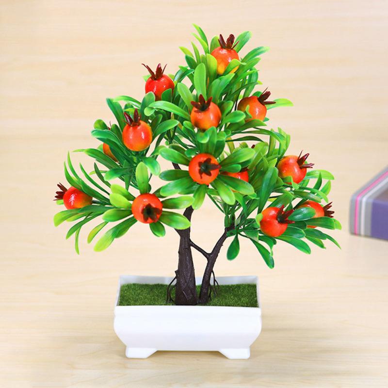 Искусственное растение в горшке с фруктами из пенопласта для украшения столешницы в гостиной