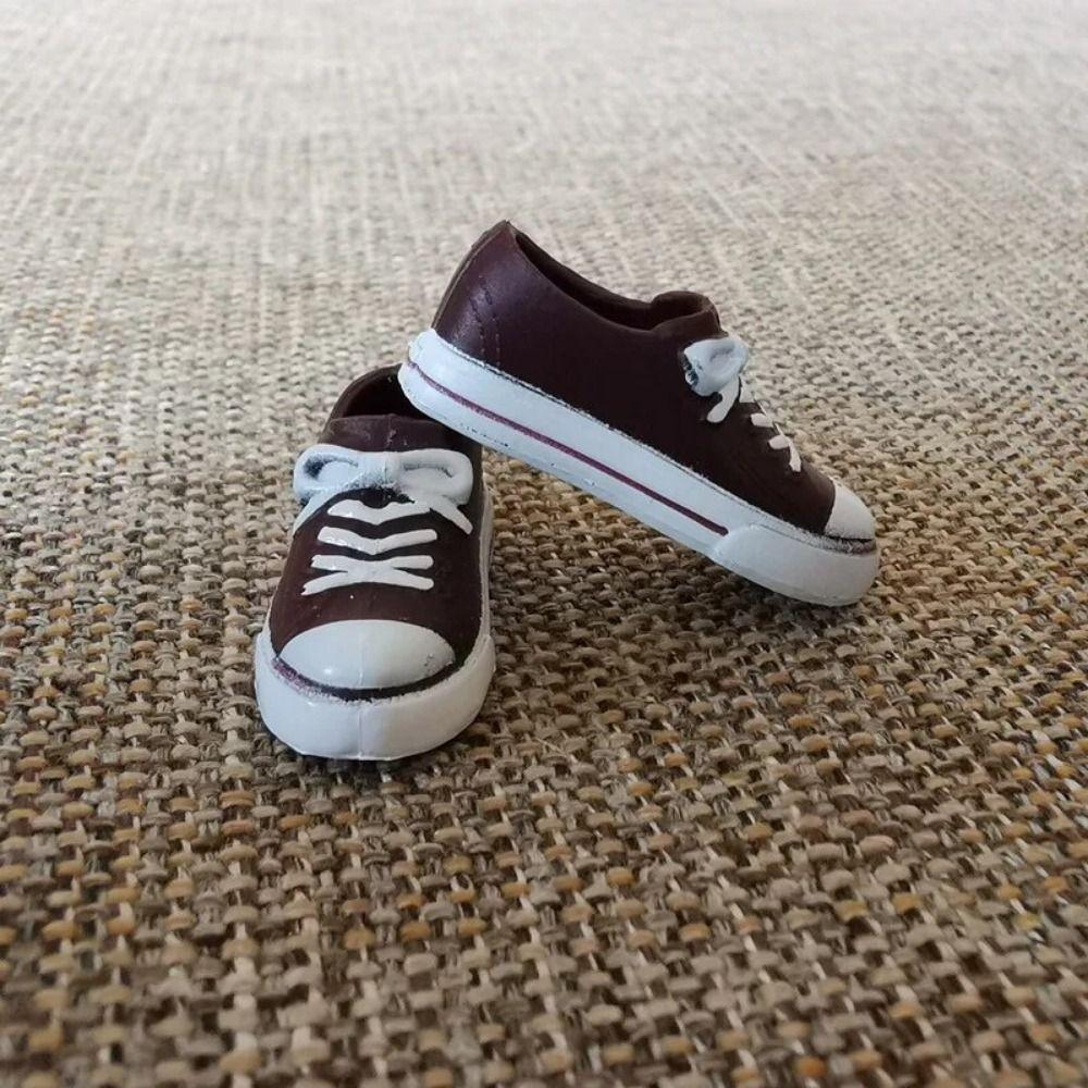 Однотонная кукольная обувь 1/6, повседневная обувь для куклы из ПВХ с круглым носком, 2 см, подходит для длины стопы 2 см